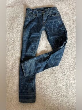 Denim And Supply Ralph Lauren Aztec Print Medium Wash Skinny Jeans 26/32